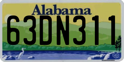AL license plate 63DN311