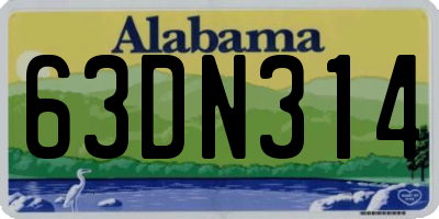 AL license plate 63DN314