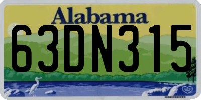 AL license plate 63DN315