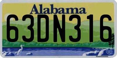 AL license plate 63DN316