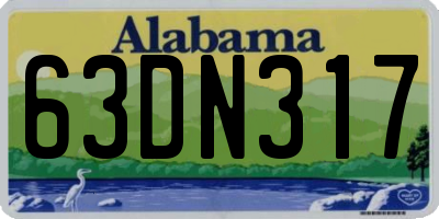 AL license plate 63DN317