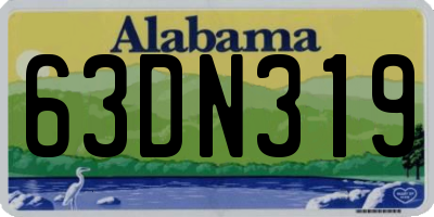 AL license plate 63DN319