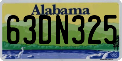 AL license plate 63DN325