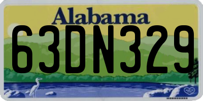 AL license plate 63DN329