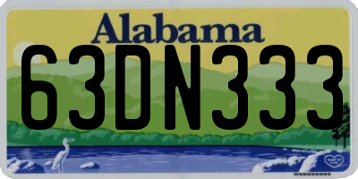 AL license plate 63DN333