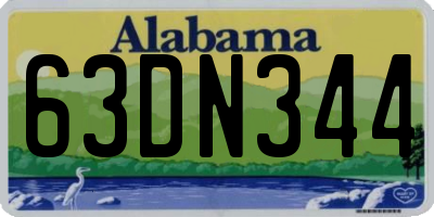 AL license plate 63DN344