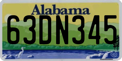 AL license plate 63DN345