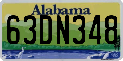 AL license plate 63DN348