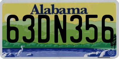 AL license plate 63DN356
