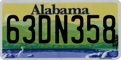 AL license plate 63DN358