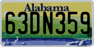 AL license plate 63DN359
