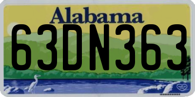 AL license plate 63DN363