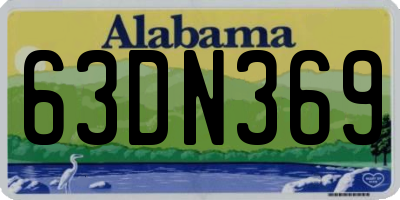 AL license plate 63DN369