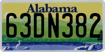 AL license plate 63DN382