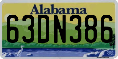 AL license plate 63DN386