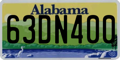 AL license plate 63DN400