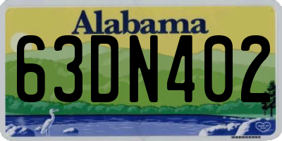 AL license plate 63DN402