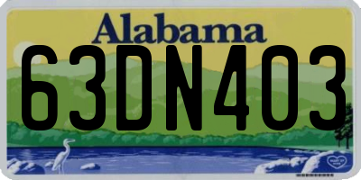 AL license plate 63DN403