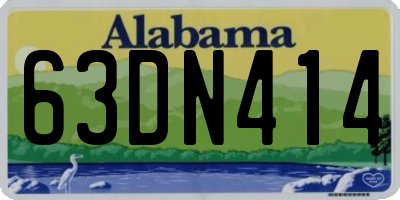 AL license plate 63DN414