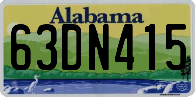 AL license plate 63DN415