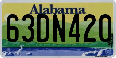 AL license plate 63DN420