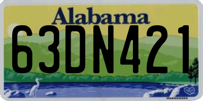 AL license plate 63DN421