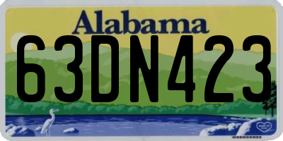 AL license plate 63DN423
