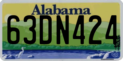 AL license plate 63DN424