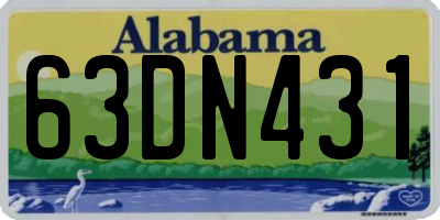 AL license plate 63DN431