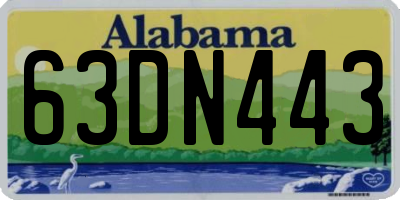 AL license plate 63DN443