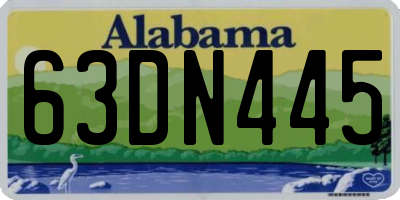 AL license plate 63DN445