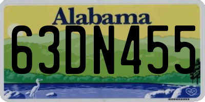 AL license plate 63DN455