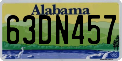 AL license plate 63DN457