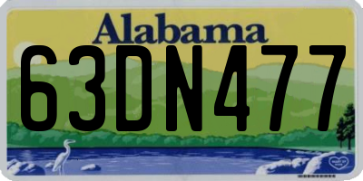 AL license plate 63DN477