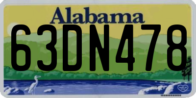 AL license plate 63DN478