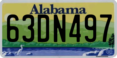 AL license plate 63DN497