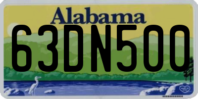 AL license plate 63DN500