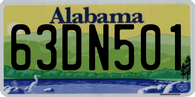 AL license plate 63DN501