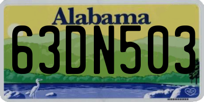 AL license plate 63DN503
