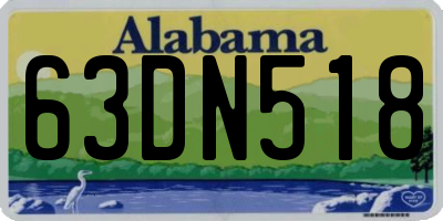 AL license plate 63DN518