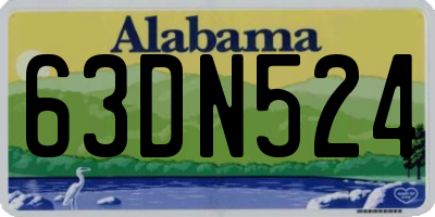 AL license plate 63DN524