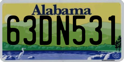 AL license plate 63DN531
