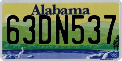 AL license plate 63DN537