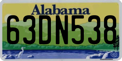 AL license plate 63DN538