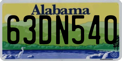AL license plate 63DN540