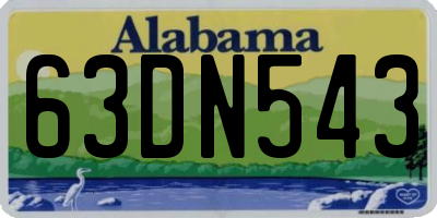 AL license plate 63DN543