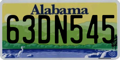 AL license plate 63DN545