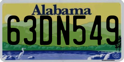 AL license plate 63DN549