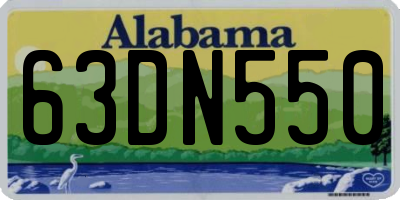 AL license plate 63DN550