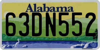 AL license plate 63DN552